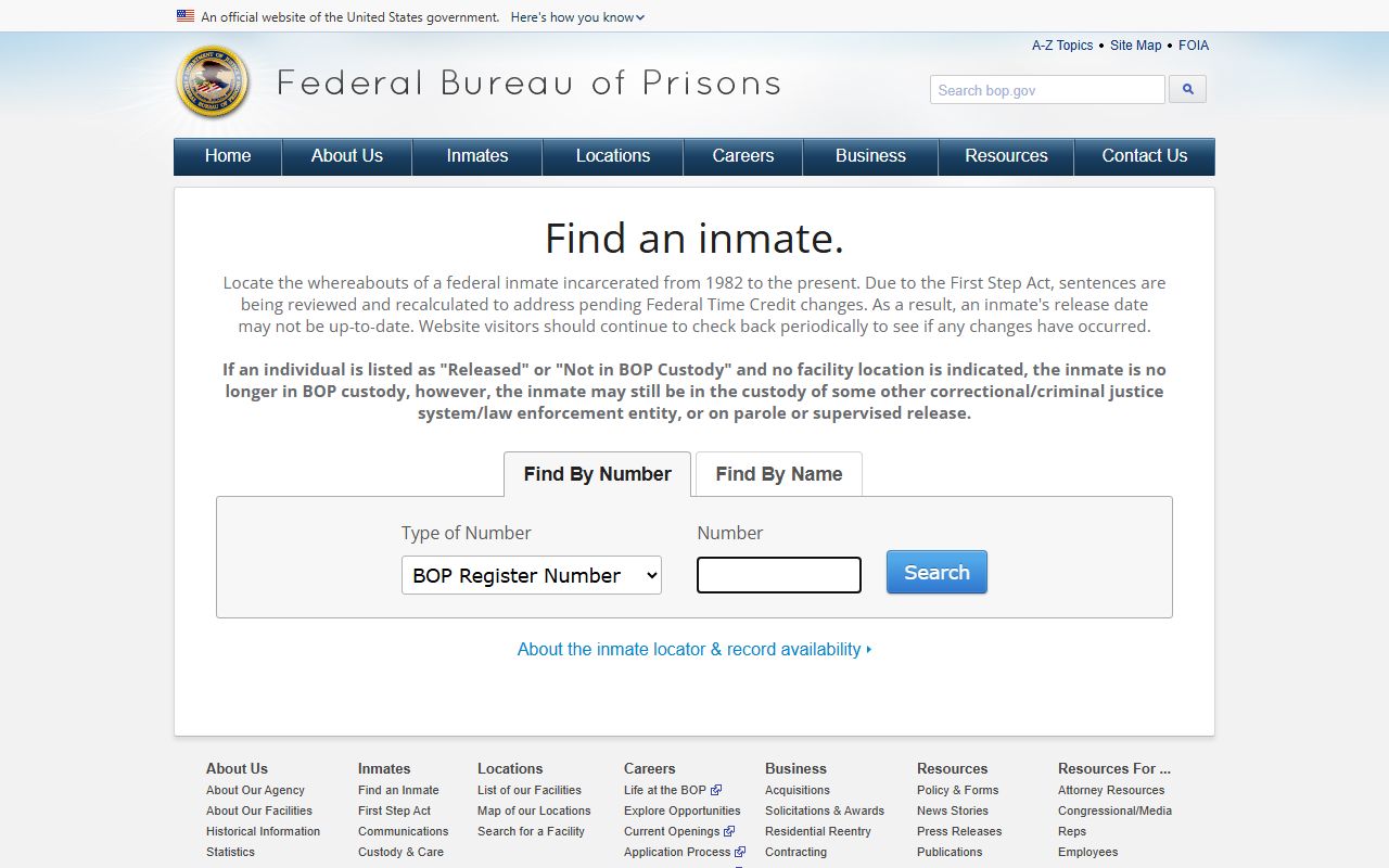 BOP inmate locator for FCI Jesup federal inmate search