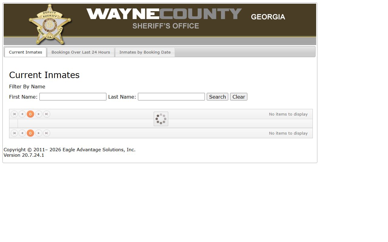 Wayne County inmate records roster search tabs